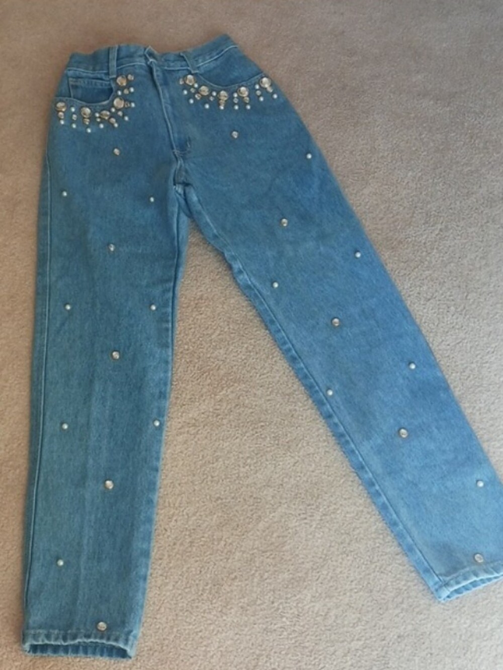 Vintage Jeans- Brand..Monique..U.S.A. sz 3/4, Embellishments&pearls - (unworn)